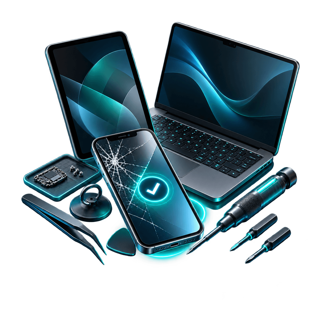3D-Sticker für die Reparatur von Handy, Tablet und Laptop